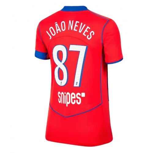 Billige Fotballdrakt Paris Saint-Germain Joao Neves #87 Replika Tredjedrakt Dame 2025-26 Kortermet Billige Fotballdrakt Paris Saint-Germain Joao Neves #87 Replika Tredjedrakt Dame 2025-26 Kortermet